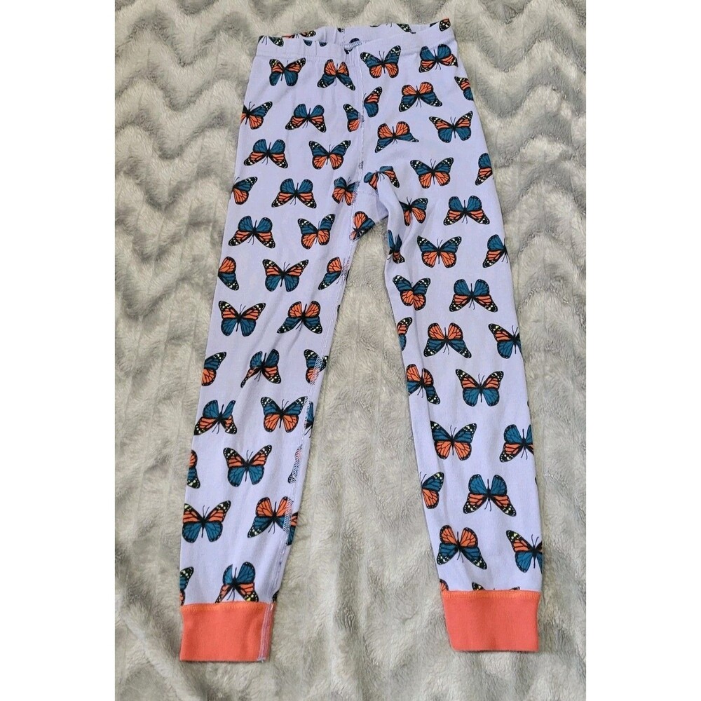 Hanna Andersson Girls Size 8 Purple Butterfly Pajama Bottoms Pants